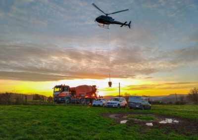 COULAGE BETON HELICOPTERE