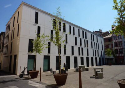 HLM Bayonne Panneaux façade en béton poli